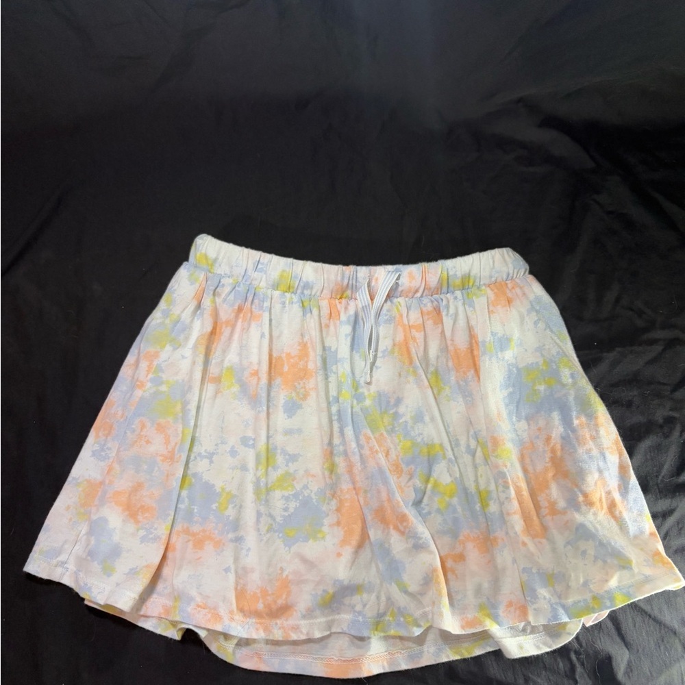 Cat & Jack Orange Mini Skater Skirt Pleated